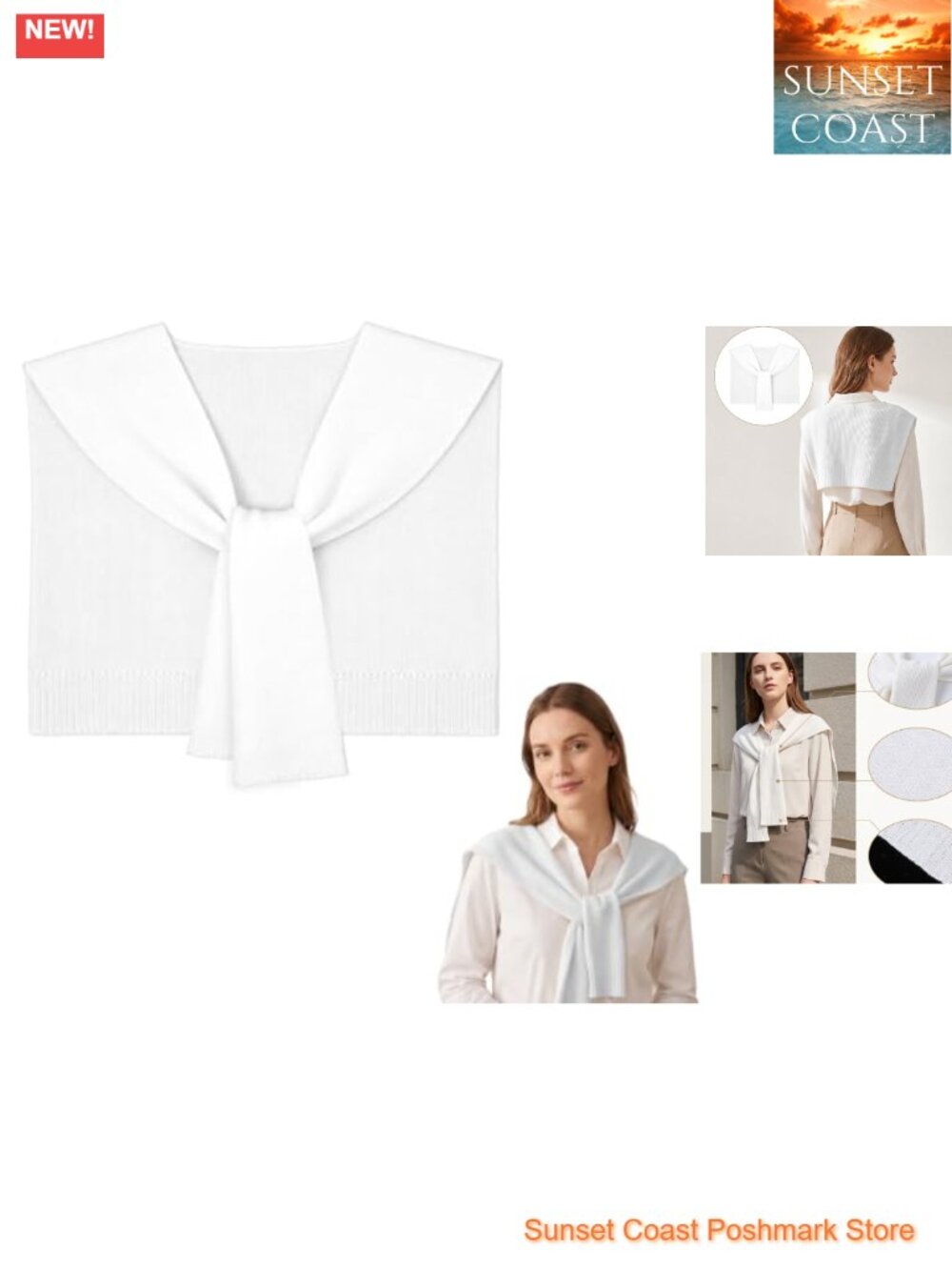 Women's Knit Sleeved Shawl Wrap Cardigan Cape